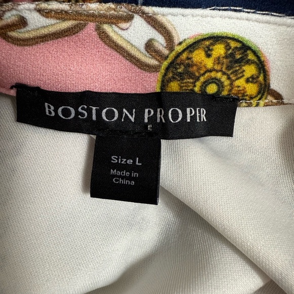 🆕 Boston Proper medallion print dress with round zipper pull size large - Picture 11 of 12